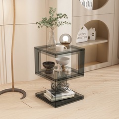 軽くて豪華なアクリルのソファーの辺のいくつかのシンプルな現代の客間の角のいくつかのアイデアの透明な小さいお茶のいくつかのベッドの頭の箱は収納します。