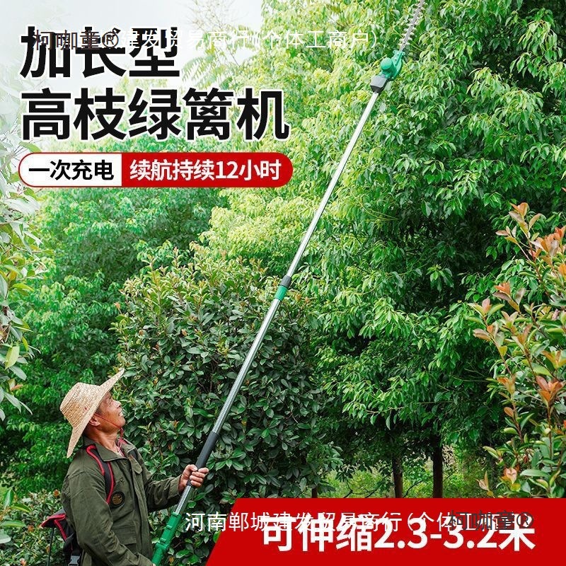 电动高枝修剪机充电式园林绿化苗木高空修枝剪加长无刷锂电麦太保