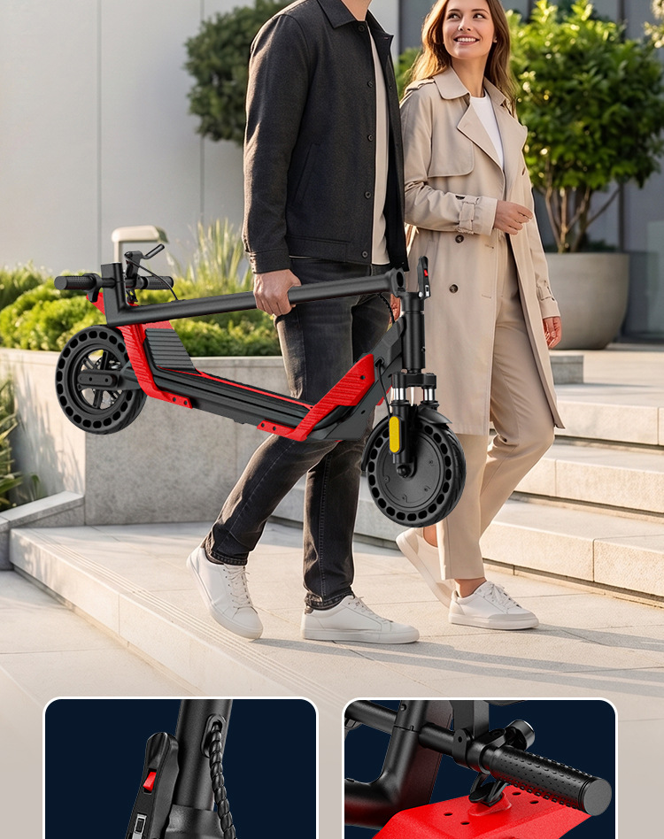 Electric scooter for adults, long range, front shock absorption, foldable, e-scooter, direct shipment from overseas warehouse