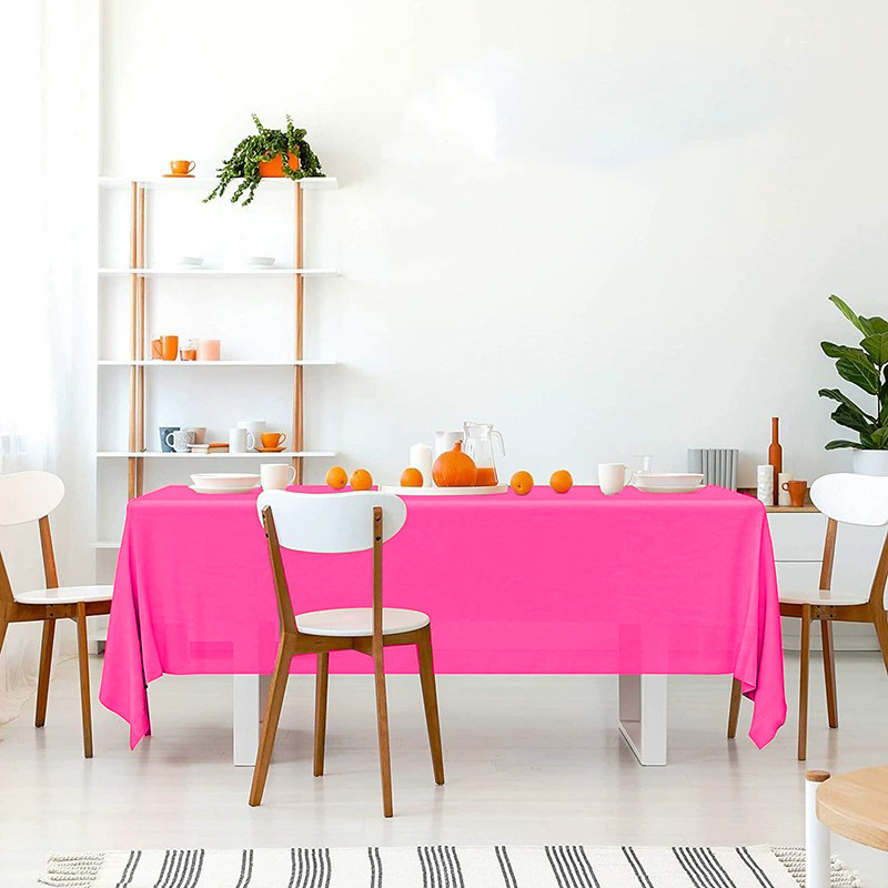 Mantel Desechable de Color Sólido, Mantel de Plástico PE Impermeable y Resistente al Aceite, Engrosado, para Hotel, Hogar, Fiesta, Venta al por Mayor, Mesa de Comedor