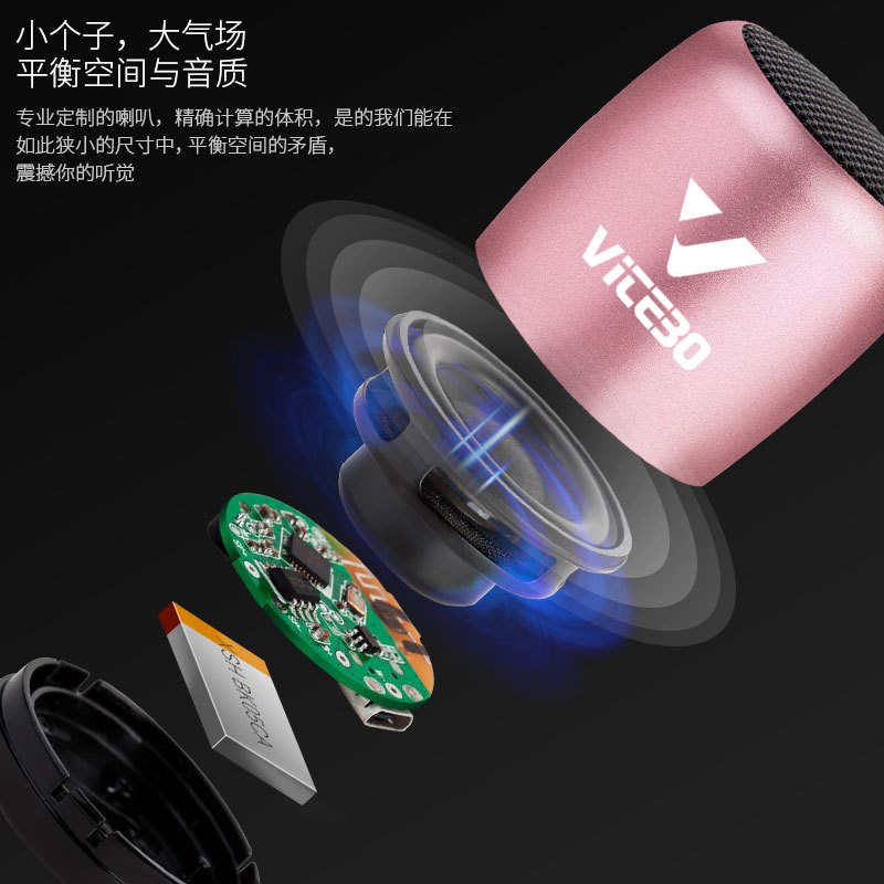 国境を越えた起爆金M1無線ミニbluetoothスピーカー金属小鋼砲屋外ポータブル小型音響卸売り|undefined
