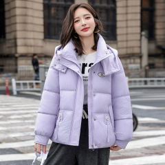 2025冬季新款韩版棉衣时尚百搭连帽面包服洋气简约棉袄棉服女外套