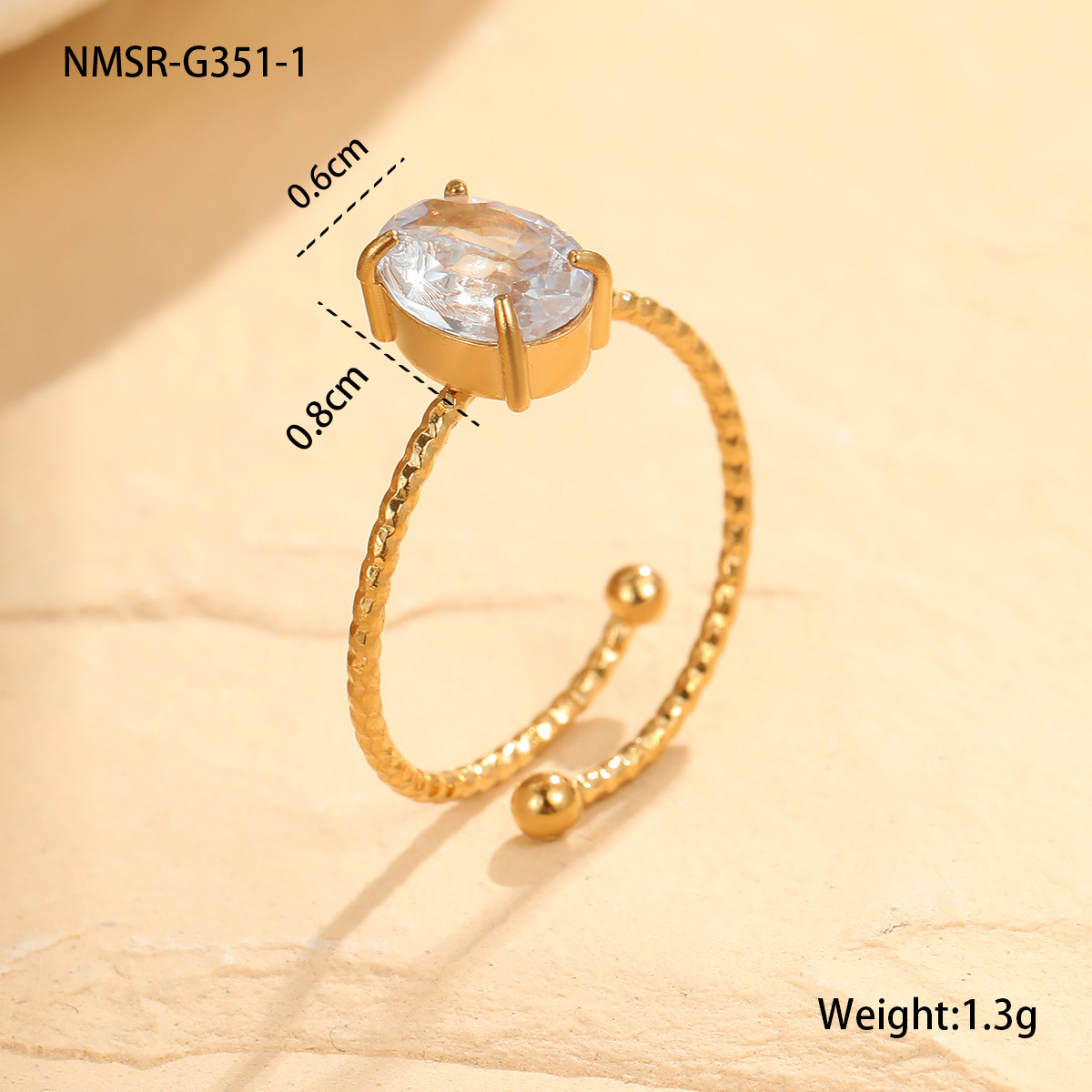 NMSR-G351-1 white oval ring
