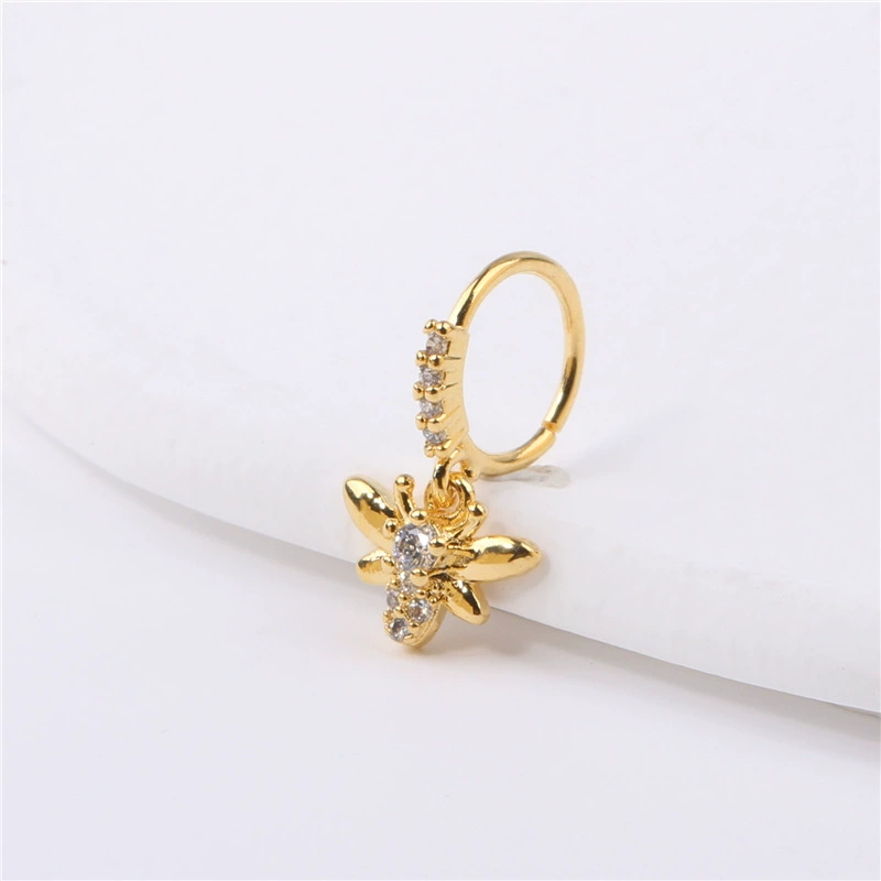 20 г европейские и американские женщины кулон кольцо в носу висит бабочка пчела крест циркон кольцо в носу кулон хрящ серьги подвеска