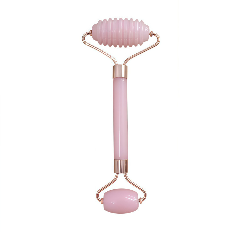 Rodillo facial de cristal en forma de corazón para masaje y lifting