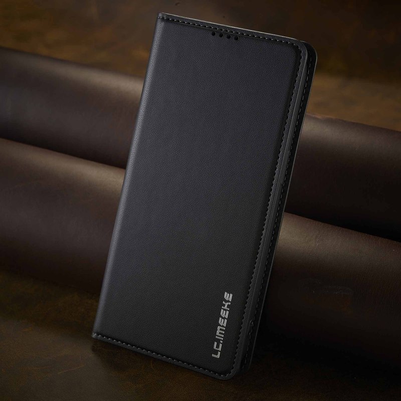 LC.imeeke適用赤米Note14/12/13proビジネスレザーカバーpocox 5磁気吸引カバー保護カバー|undefined