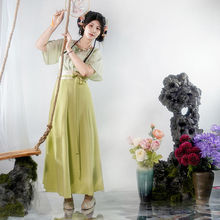 新款原创素色国风汉服2026显高显瘦一片式唐制八破裙改良唐朝