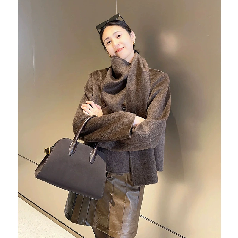 Шерстяная двусторонняя модная шерстяная куртка высокой качества, оверсайз, свободный крой