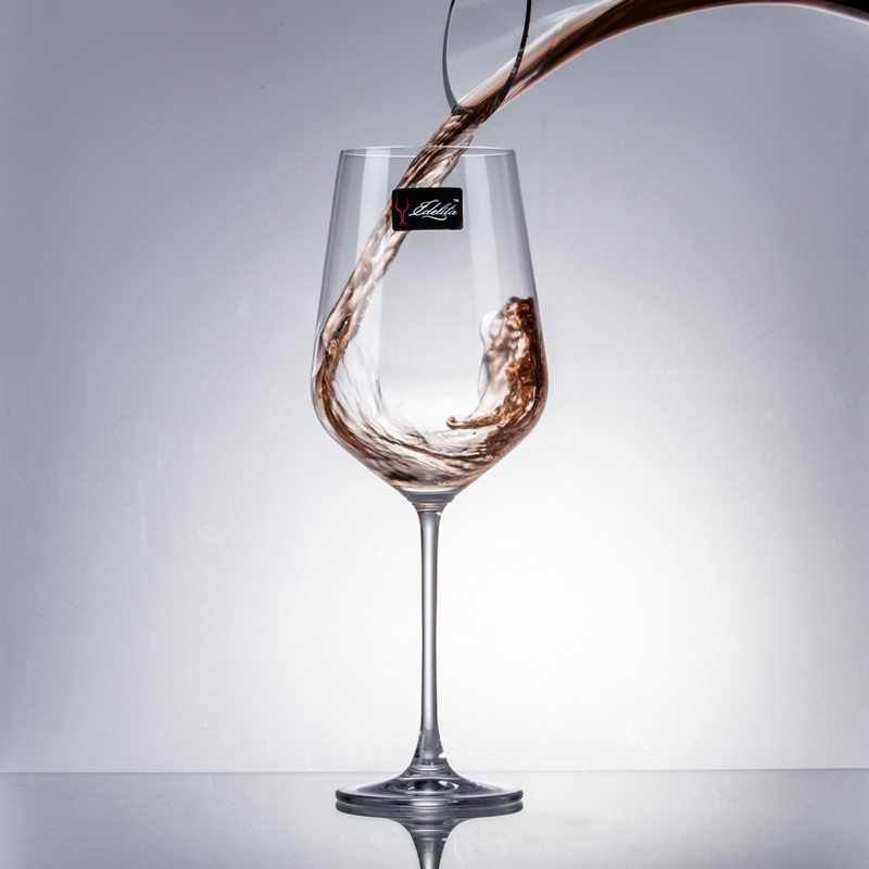 Tazas de cristal de alto pie, tazas de vino tinto, tazas de vino domésticas, tazas de brandy, tazas de champán