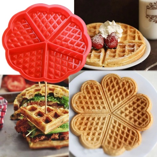 Oven waffle mold silicone baking pan homemade waffle cake baking tools chocolate fondant DIY dessert