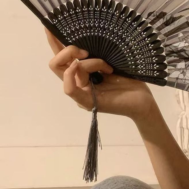 高級緑竹扇子古風中国風ダンス扇子女性プレゼント漢服チャイナドレス夏折り畳み扇子|undefined