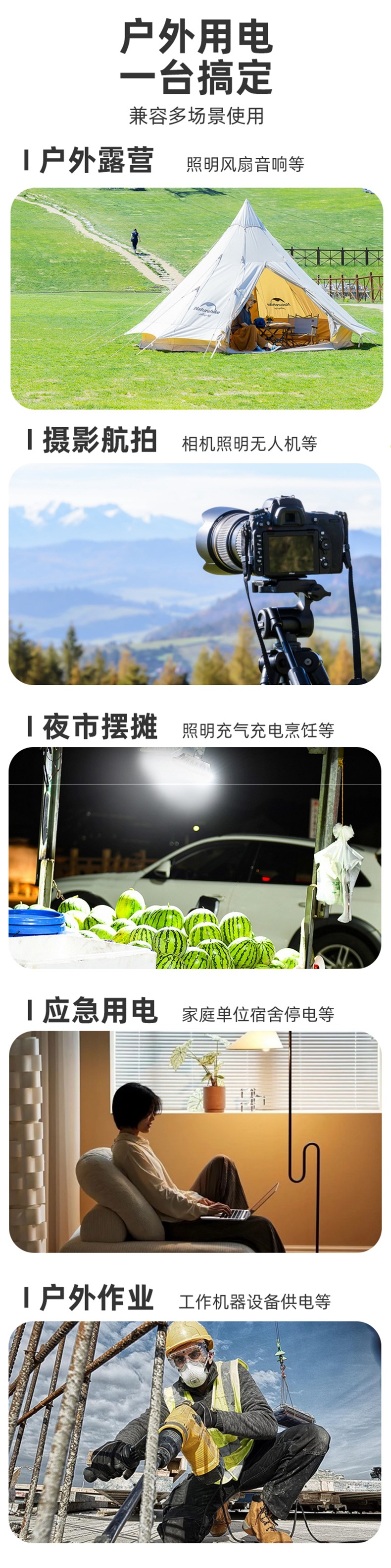 Ningde Outdoor Mobile Power Supply Large Capacity 220V Self-Driving Tour Night Market Stall Camping Style Portable Battery Battery