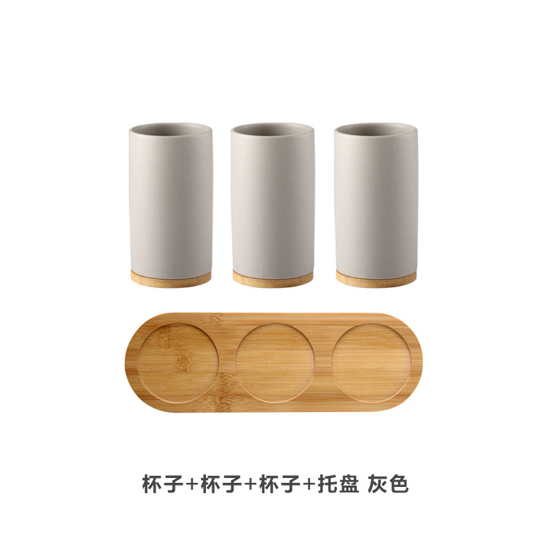 Taza de lavado de cerámica doméstica nórdica simple, taza de enjuague bucal, taza de cepillo de dientes, taza de baño, conjunto de cocina para muchos eventos