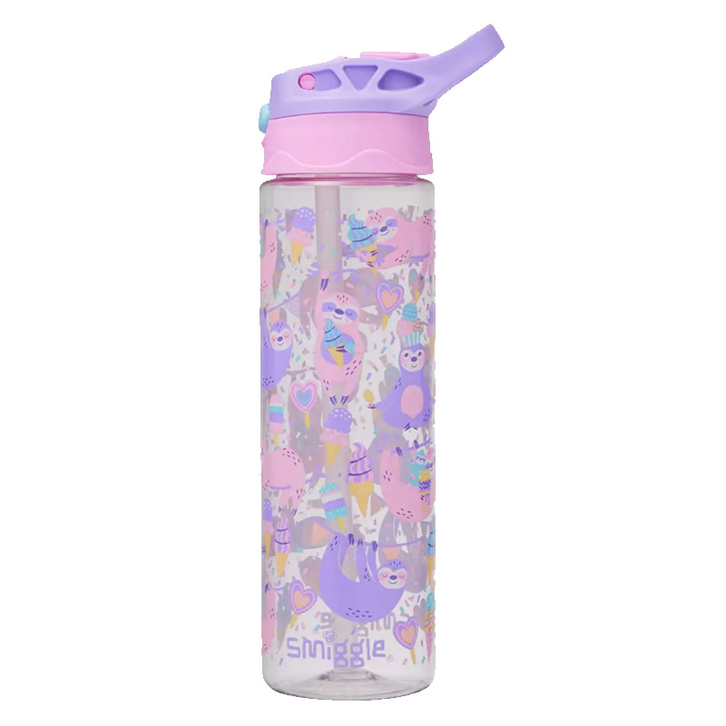 Taza de agua con pajita smiggle australiana Taza ligera y transparente para niños y niñas Taza de agua de 650ml de gran capacidad