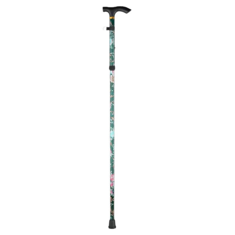 Al aire libre de aleación de aluminio, bastones de montaña plegables telescópicos, bastones de cinco nudos, muletas de senderismo, muletas portátiles para ancianos