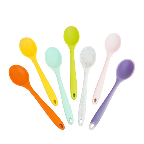 Yangjiang Silicone Kitchen Utensils Silicone Spatula Spoon Household Serving Spoon More Children Small Size Spoons Modern Minimalist Kitchen Utensils
