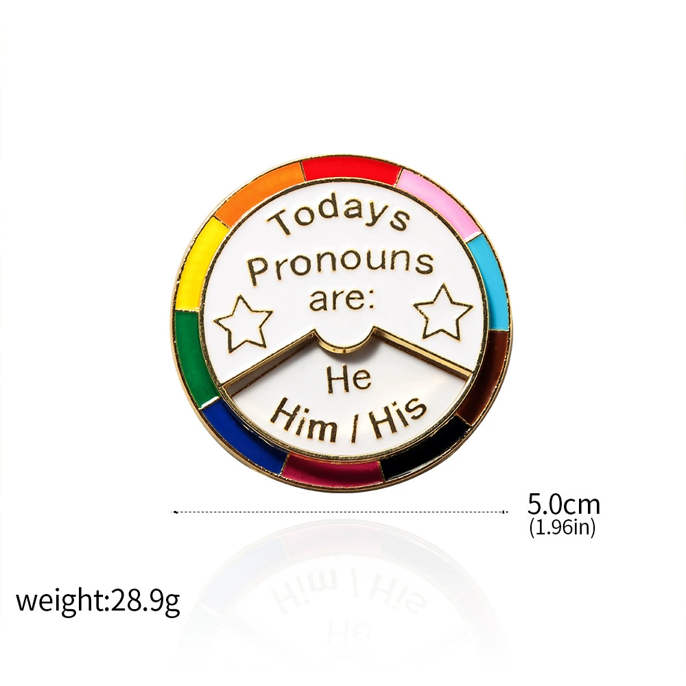 Rainbow emotional adjustable keychain, badge, brooch
