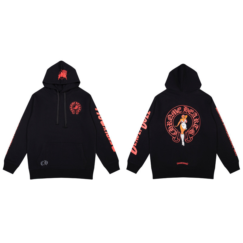 24ss年新款高品质Chrome Hearts 马蹄十字架连帽拉链卫衣工厂批发|undefined