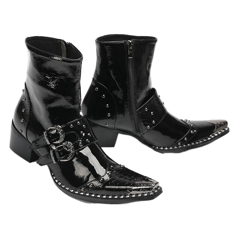 Ботинки Martin мужские из воловьей кожи черные высокие осенне-зимние кожаные туфли в британском стиле в гонконгском стиле красивые мотоциклетные инструменты Ботинки Челси мужские