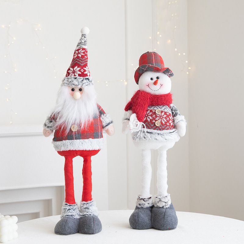 クリスマス伸縮人形かわいいサンタクロース雪だるまヘラジカ人形置物ショーウインドー装飾人形置物|undefined