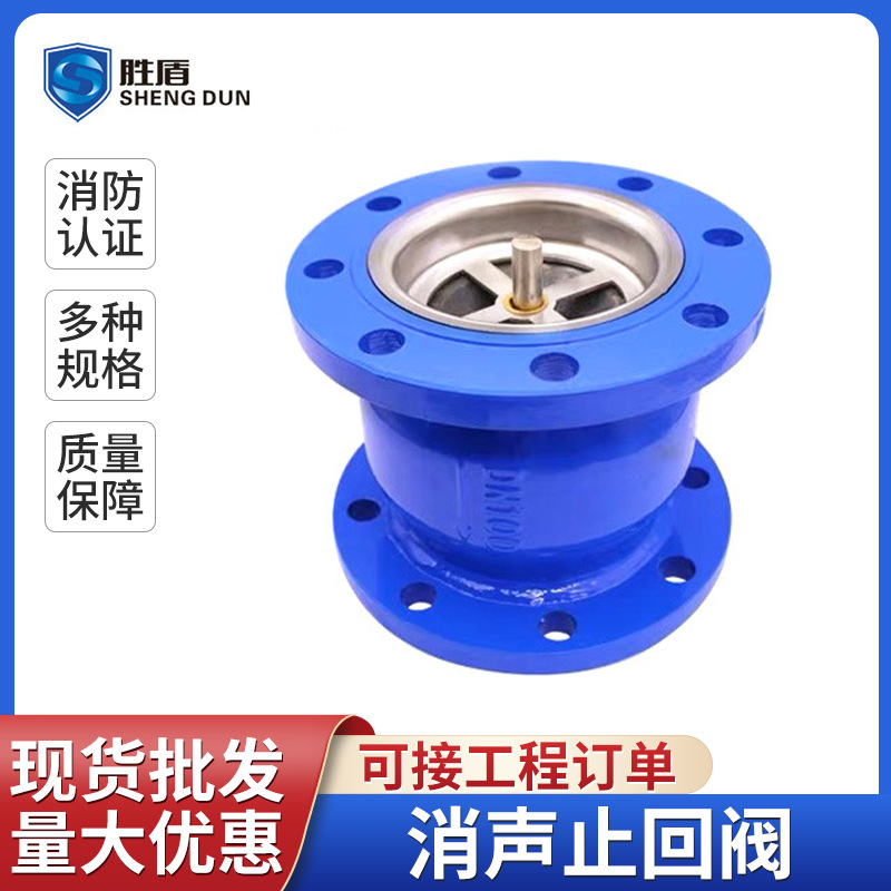 HC41X-16法兰消声止回阀消音立卧式单向阀DN40阀门批发