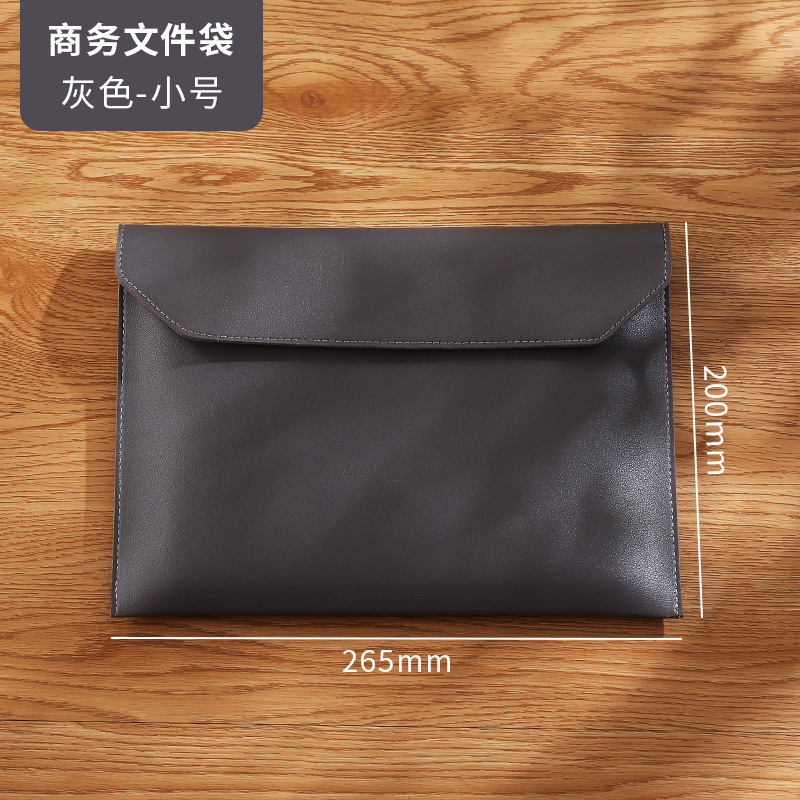 卸売 A4 レザー磁気バックルファイルバッグ大容量収納ファイルバッグ A5PU レザービジネスオフィス会議情報バッグ|undefined