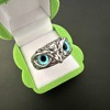 Retro blue glasses, jewelry, design ring suitable for men and women, wholesale