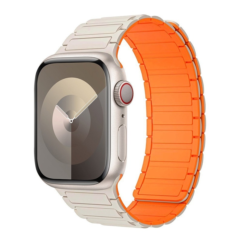 Apple iWatchS10 シリコン磁気時計ストラップ Applewatch9/8/7 リバースバックル通気性スポーツ時計ストラップに適しています。|undefined