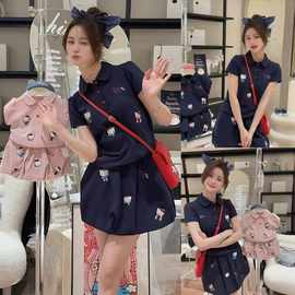 【奶莓软糖】二Hihoniya~2025春季欧若风亲子减龄Kitty刺绣韩版套