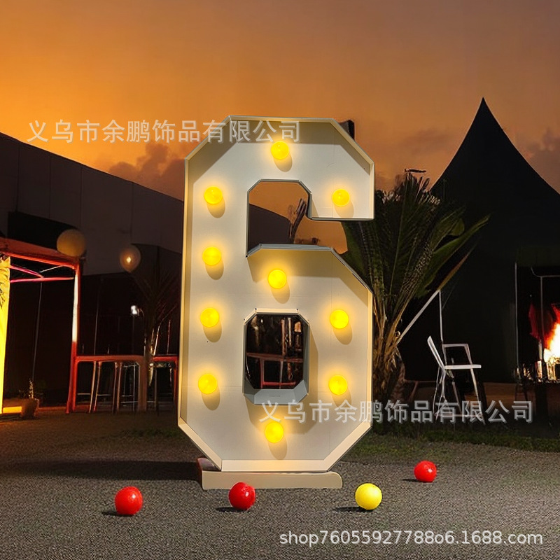 Tablero de KT diseño de luz digital accesorios de la foto decoración del partido fábrica de cumpleaños al por mayor transfronteriza escena de Amazon