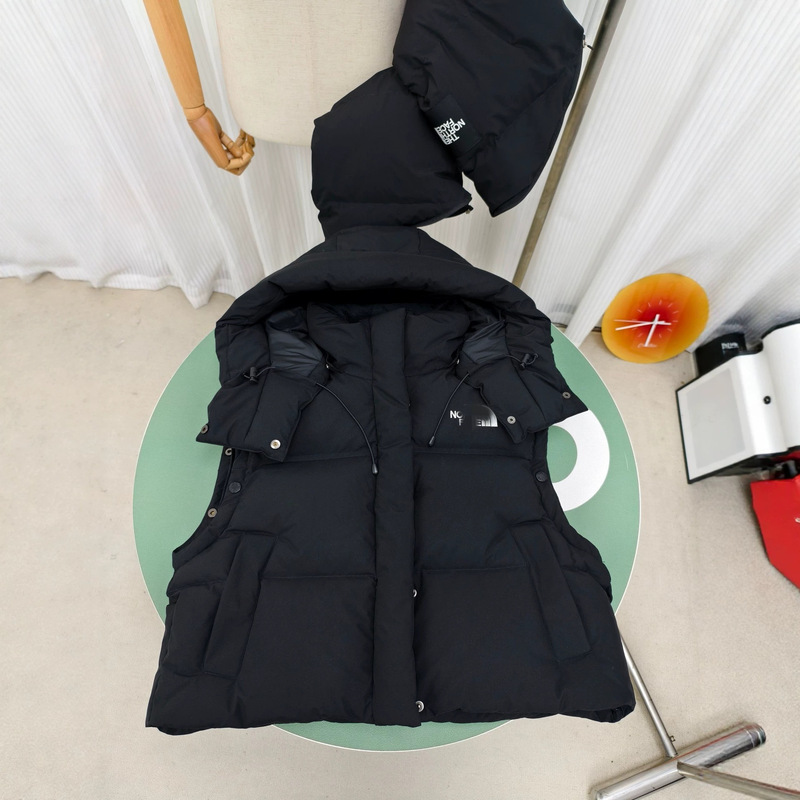 Beijia Korean Limited Edition 2-in-1 Women's Short Detachable Sleeve Down Vest Jacket for Cold Weather