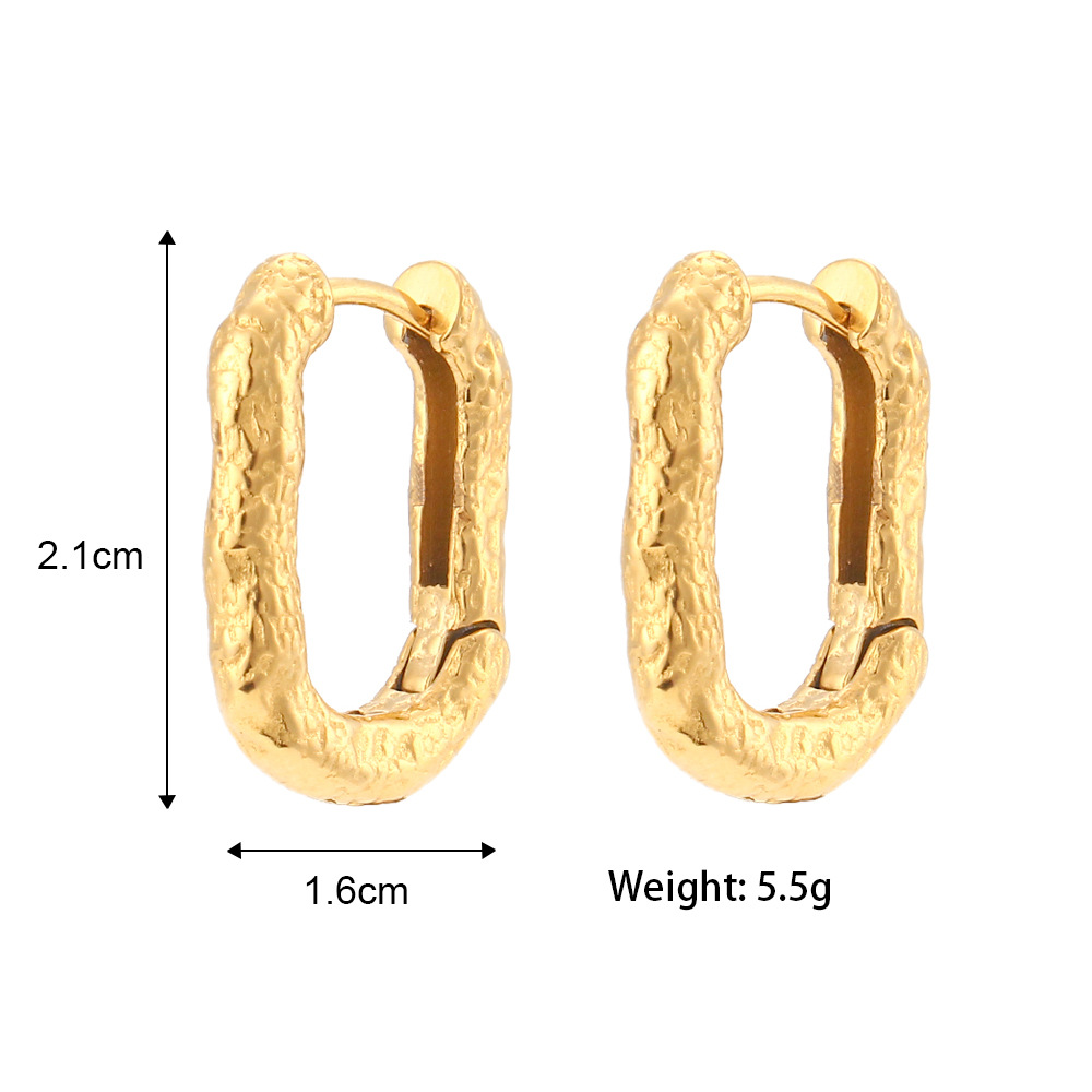 Fashion Geometric Plating Stainless Steel No Inlaid Gold Plated Earrings display picture 1