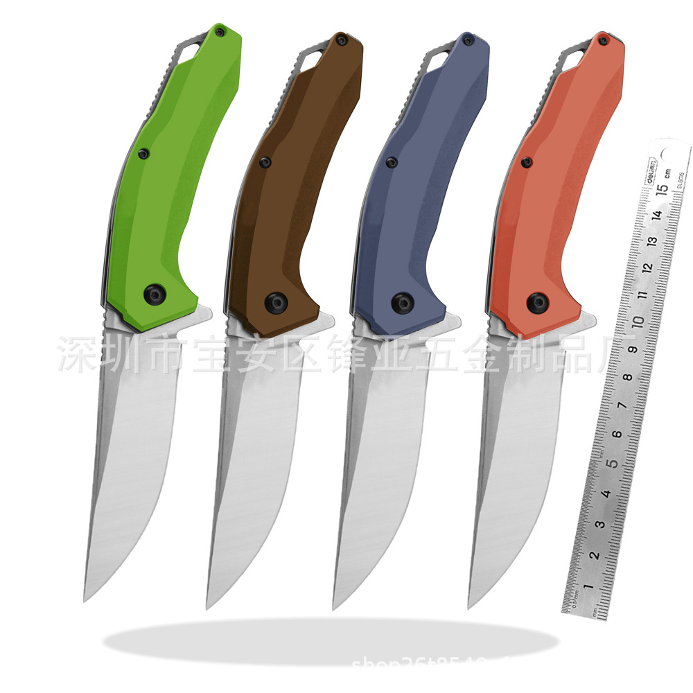 CNC T6061柄D2钢轴承滚珠系统折刀折叠刀户外刀具野营EDC厂家生产