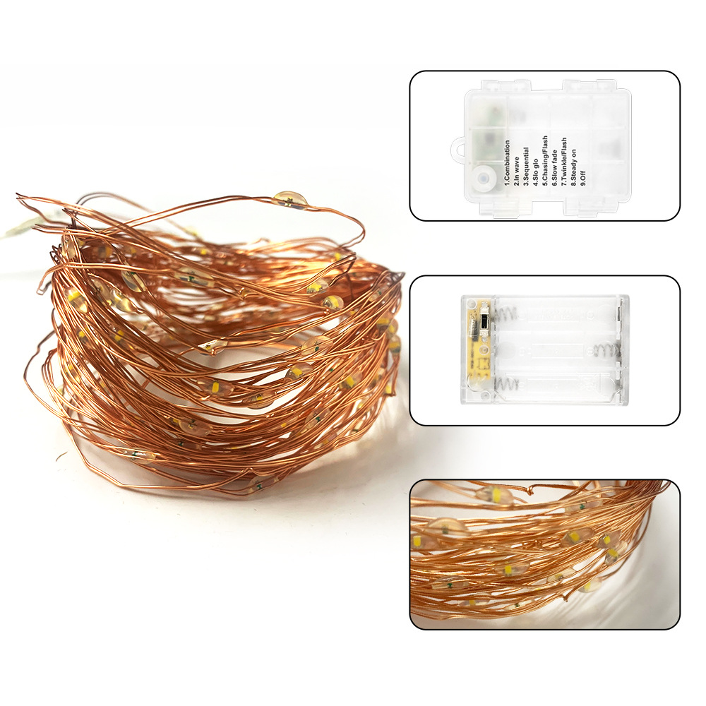 led燈串usb遙控室外造型小彩燈暖白色串燈戶外庭院節(jié)日彩燈裝飾燈