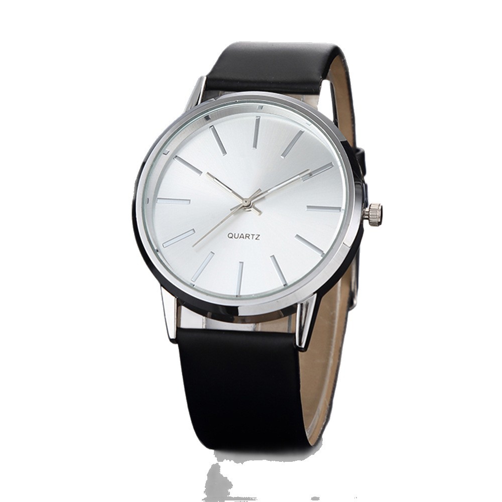 Men Quartz Watch Set 4 In 1 Business Wristwatch With Bracelet Necklace Ring Leather Strap Gift Box_voghion.com