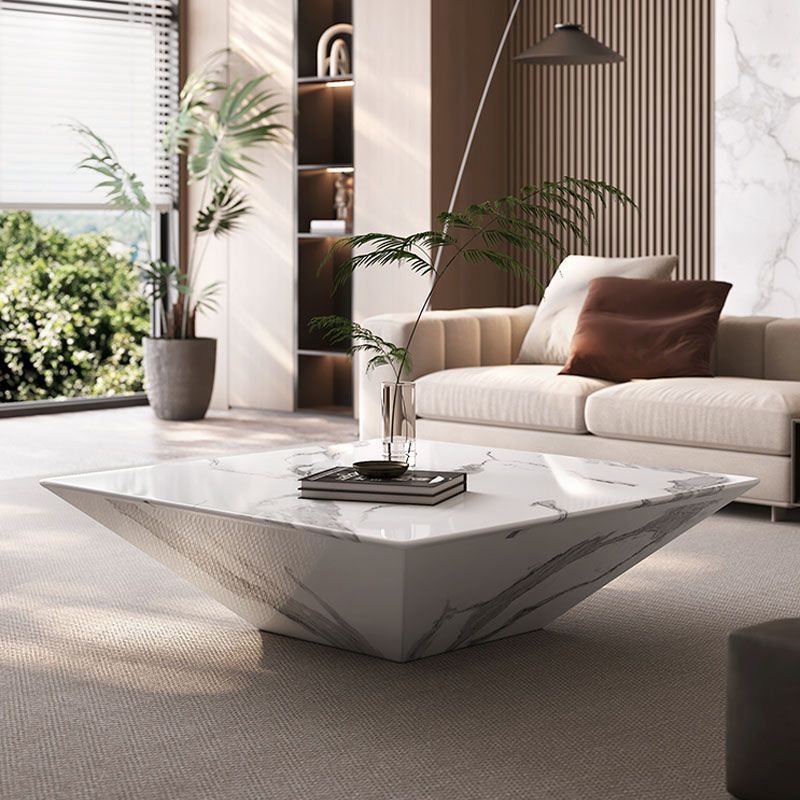 2025 nuevo estilo italiano extremadamente ligero lujo mármol cuadrado mesa de centro sala de estar hogar simple creatividad moderna