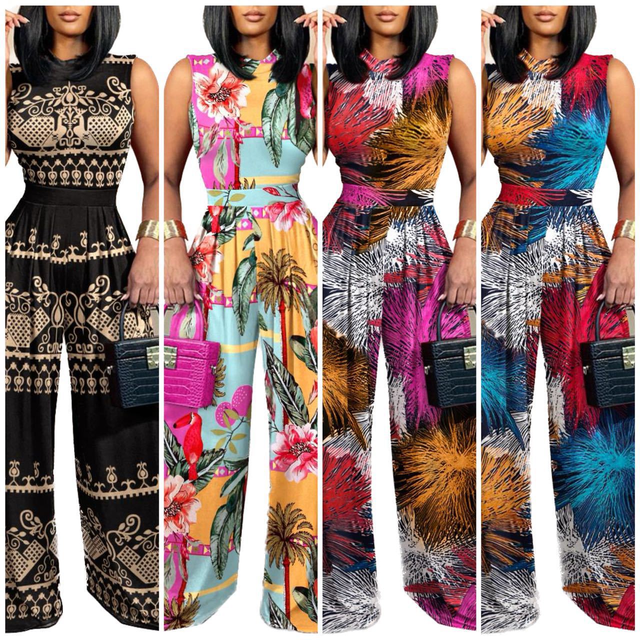 Women's Street Casual Printing Full Length Zipper Jumpsuits display picture 1