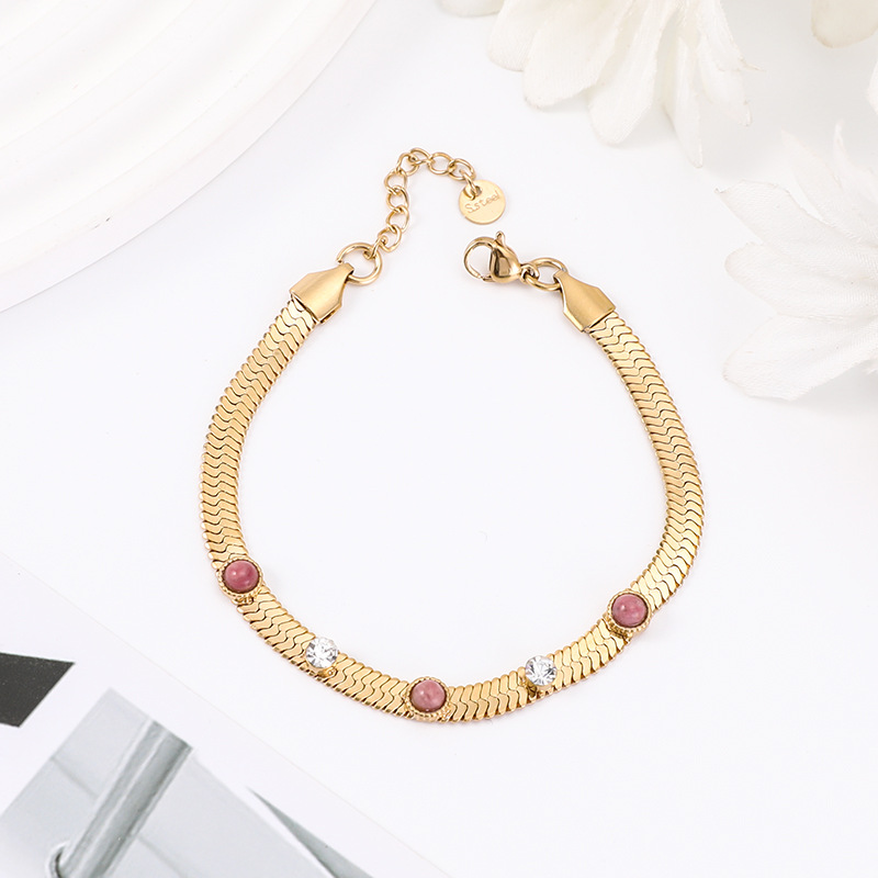 Holiday, Street Occasion Retro Classic Style Geometric 304 Stainless Steel Snake Chain Bracelets In Bulk