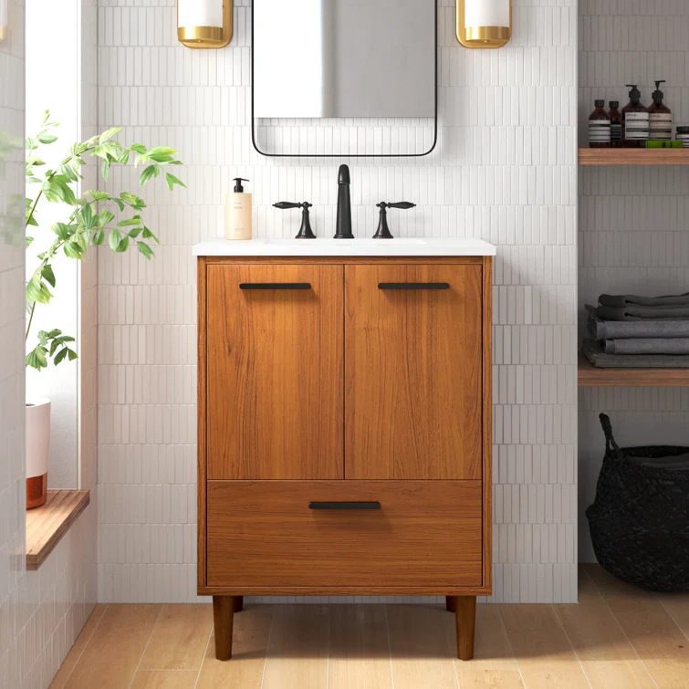 Brown bathroom sink cabinet floor cabinet bathroom storage two doors one pump wholesale design country high feet easy to install Brown bathroom sink cabinet floor cabinet bathroom storage two doors one pump wholesale design country high feet easy to install