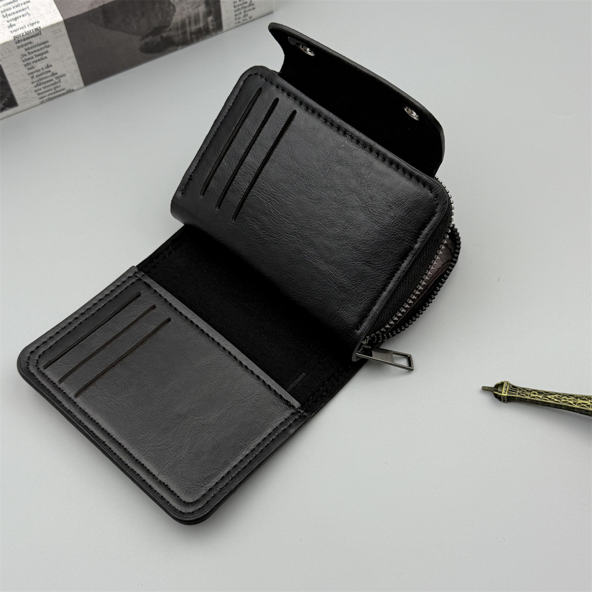 Nuevo órgano transfronterizo de hombre bolso de tarjetas de doble botón bolso de almacenamiento de tarjetas de moda de gran capacidad de venta rápida fábrica de explosión