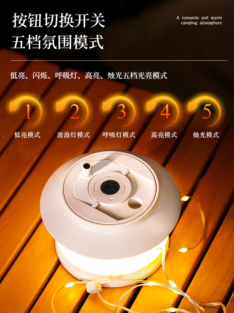 Star River al aire libre camping cinta lámpara camping atmósfera lámpara impermeable portátil almacenamiento lámpara de cadena camping iluminación lámpara de tienda de campaña