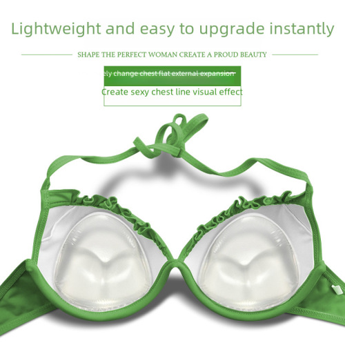 Manufacturer Direct Sales Cute Silicone Bra Pads Bikini Self-Adhesive Thick Insert Invisible Thick Abalone Silicone Bra Pads