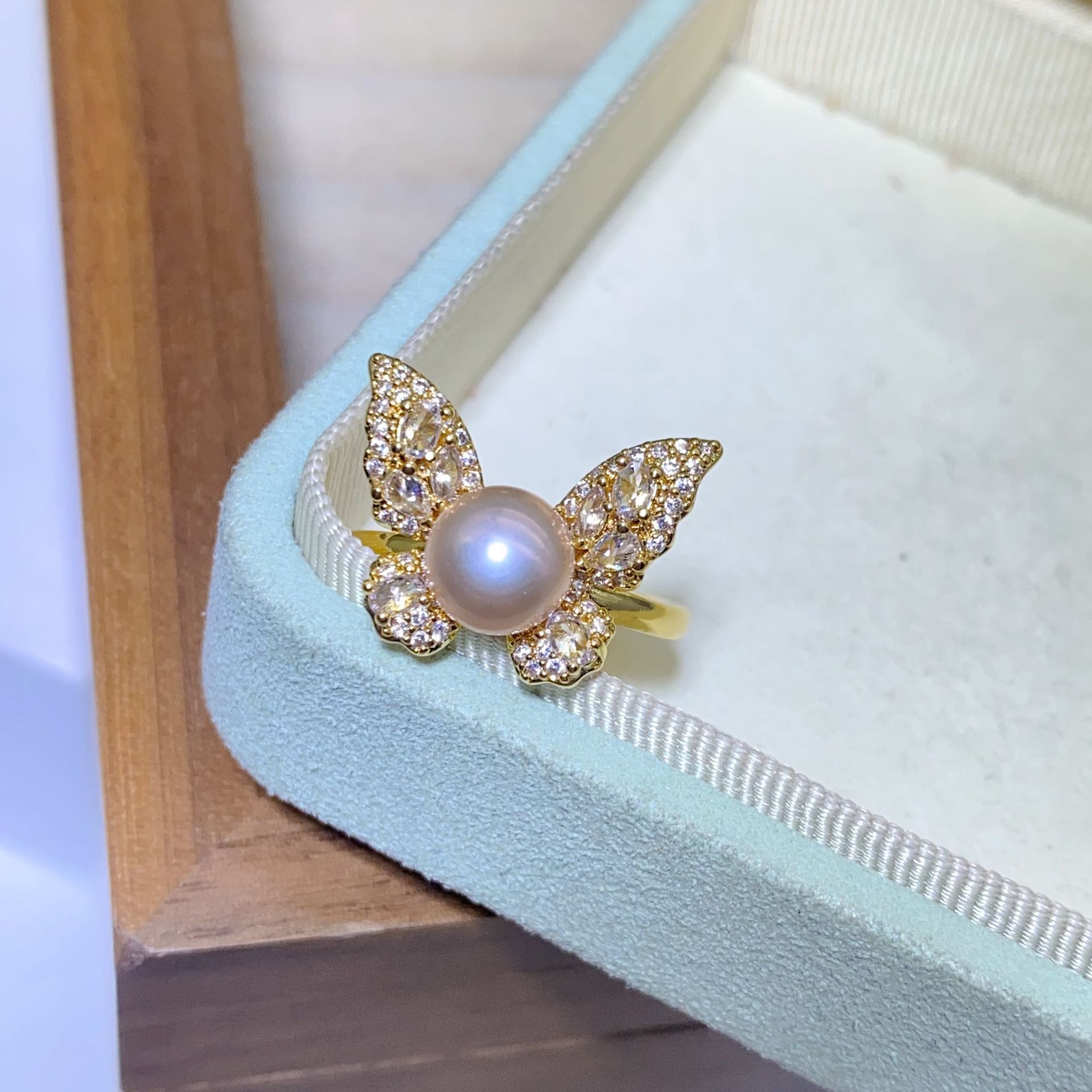 핑크 진주 반지