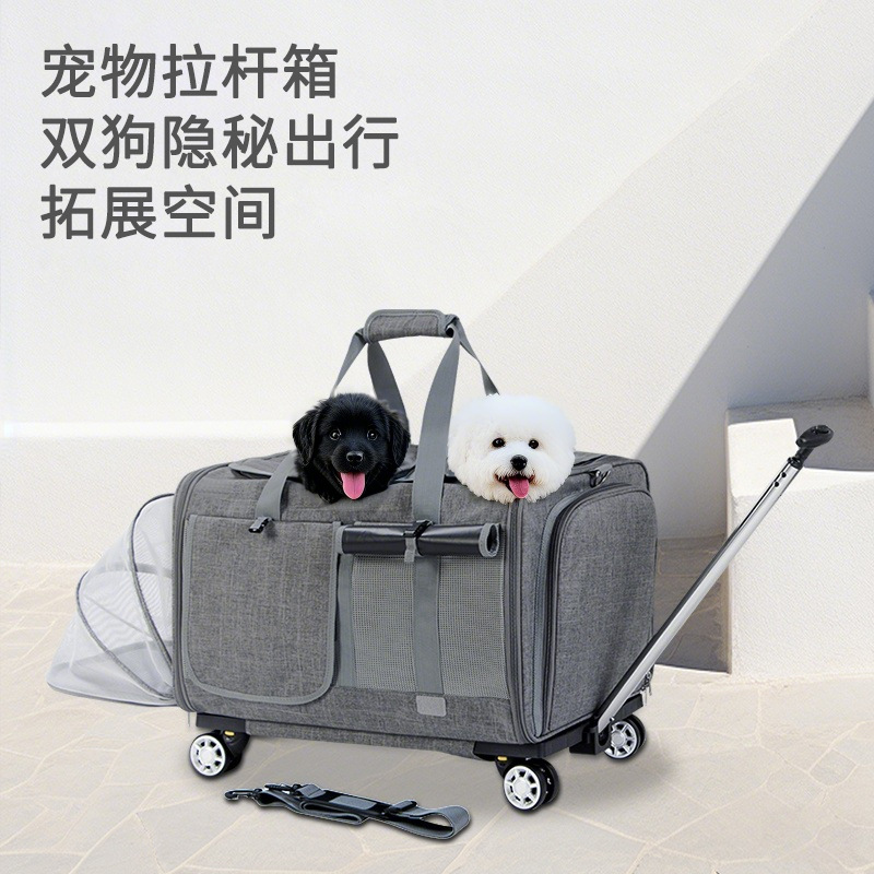 Maleta trolley para mascotas, desmontable, para gatos y perros