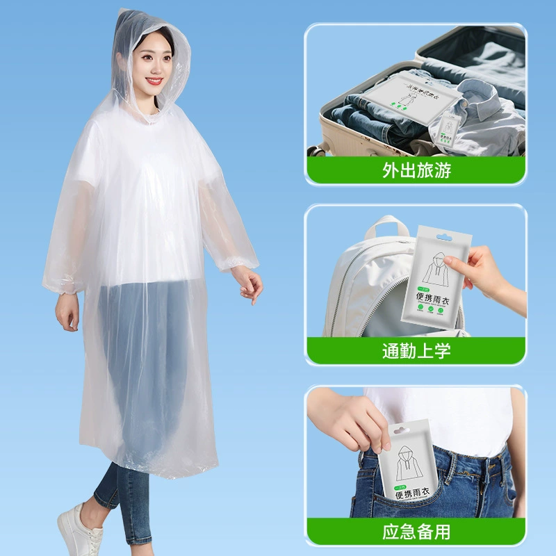 Long raincoat for swimming, increased thickness