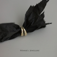 经典款S925纯银镀K金耳圈耳扣百搭光面时髦超好搭的睡觉不用摘