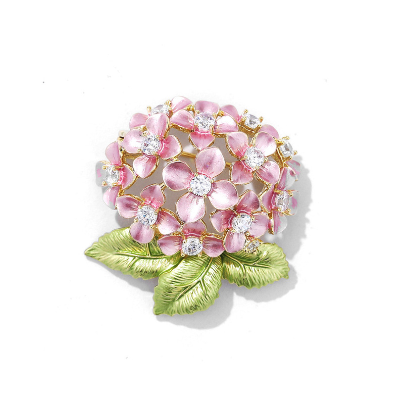 エナメル色の刺繍の花のブローチの高級な女性のファッションの精巧な胸の花の小さい大衆のデザイン感の気質のピンは装飾品を配合します。|undefined