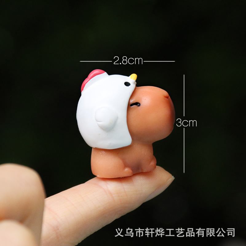 Animal encantador de simulación del delfín capibara hecho a mano muñeca micro paisaje decoración de maceta adornos de escritorio