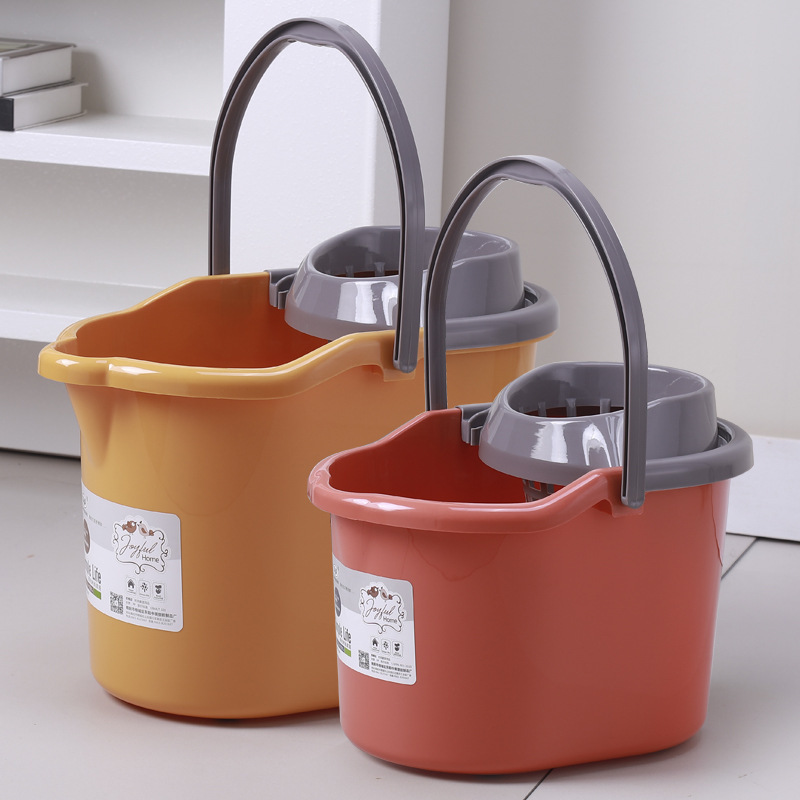 Mop Bucket Bucket Floor Mop Bucket Single Bucket Mop Bucket Household Mop Bucket Old-fashioned Thickened Plastic Rectangular Mop Bucket