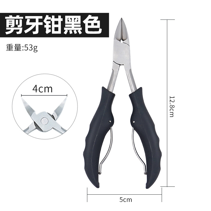 Alicates de corte de dientes de cochinillo de codo recto Tipo de metralla alicates de corte de dientes de acero inoxidable de tamaño pequeño alicates de corte de dientes de cerdo grande